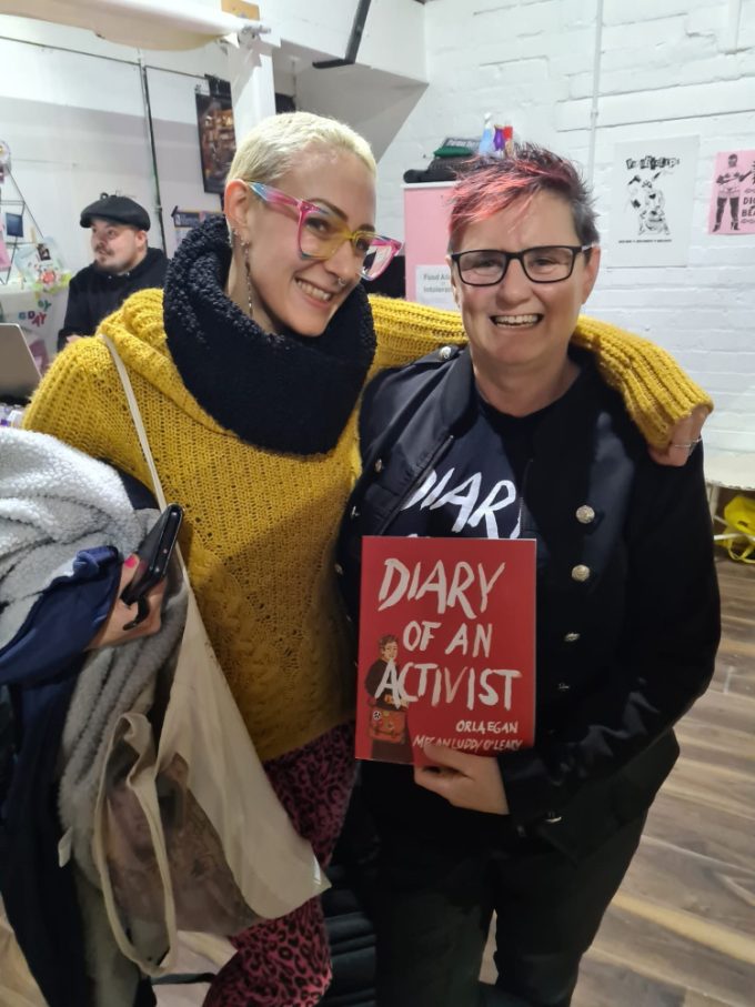 Jane with Orla Egan during Outburst Queer Arts Festival 2023
