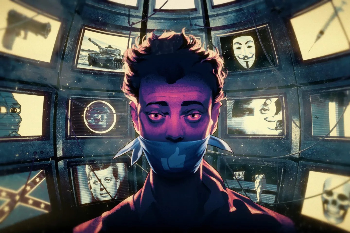 The Trauma Floor - illustration by Corey Brickley for accompanying feature on The Verge